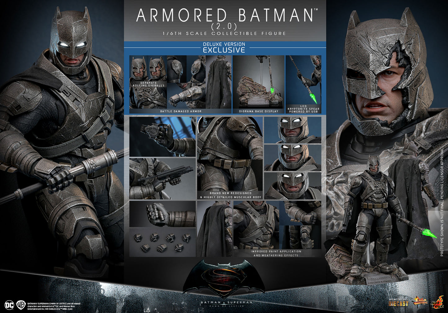DC HOT TOYS 1/6 SCALE Armored Batman (2.0) (Deluxe Version)