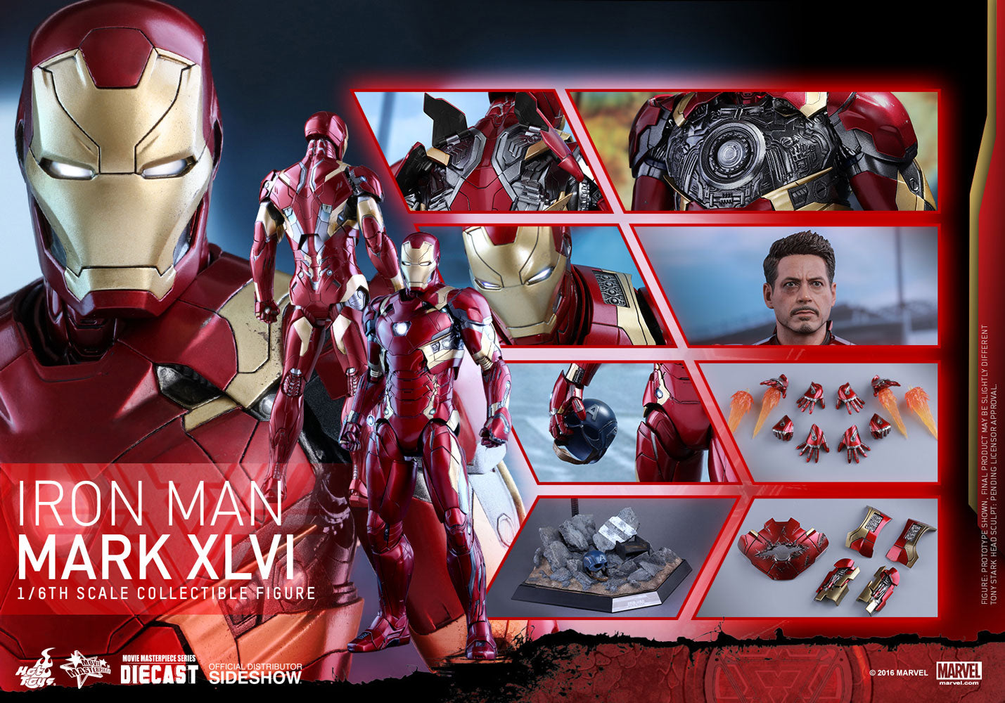 Sideshow / Hot Toys 1/6 Iron Man XLVI