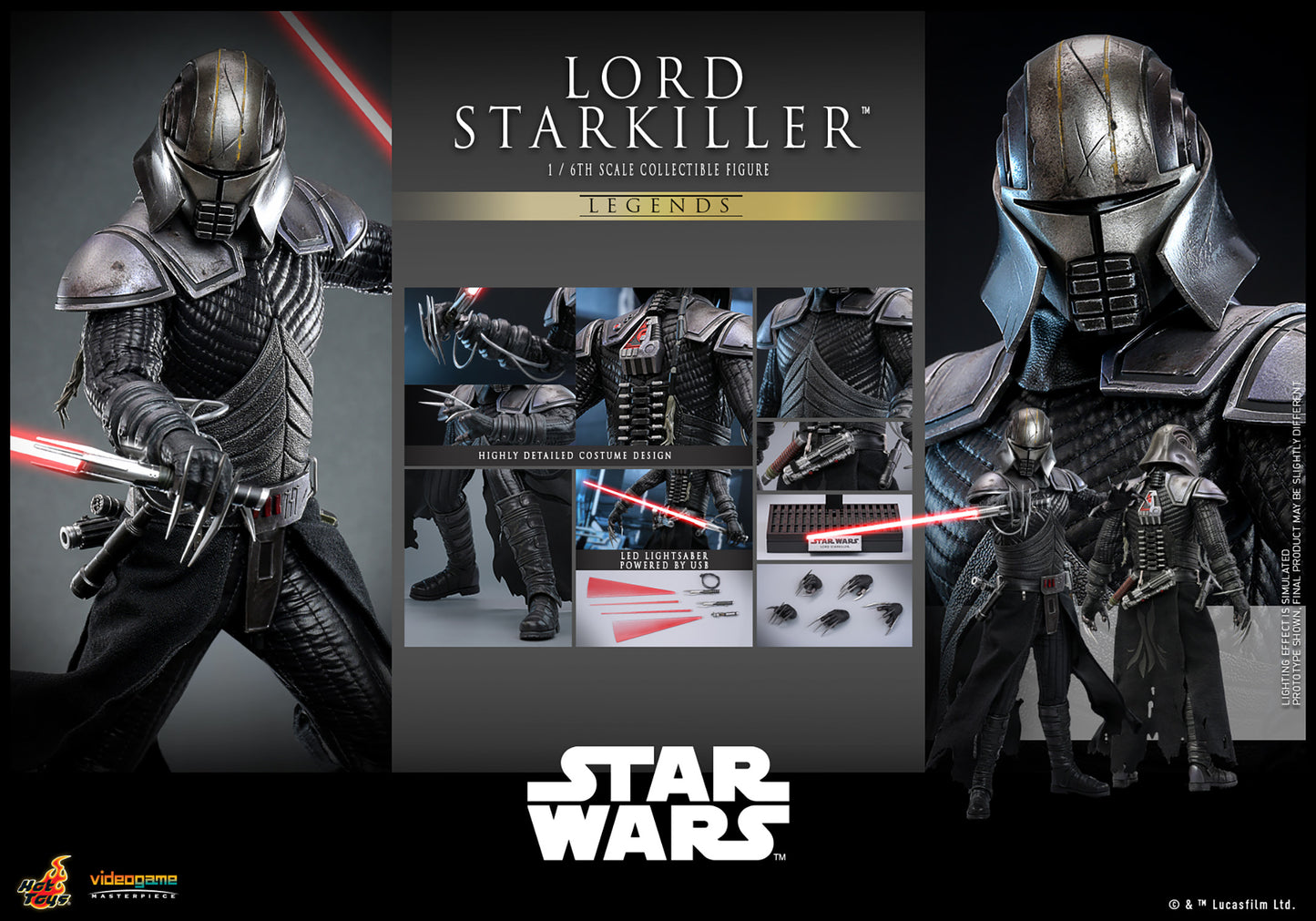 STAR WARS HOT TOYS 1/6 SCALE Lord Starkiller™